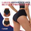 KARSWATT Washable Women High Rise Urinary Incontinence Underwear Leakproof Postpartum Panty Bladder Leak Protection 3 Pack (Medium, Black) view 3