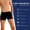 KARSWATT Washable Urinary Incontinence Underwear for Men Front Absorbent Leak Proof Boxer Briefs for Bladder Control 2 Pack (3X-Large, Black) view 3