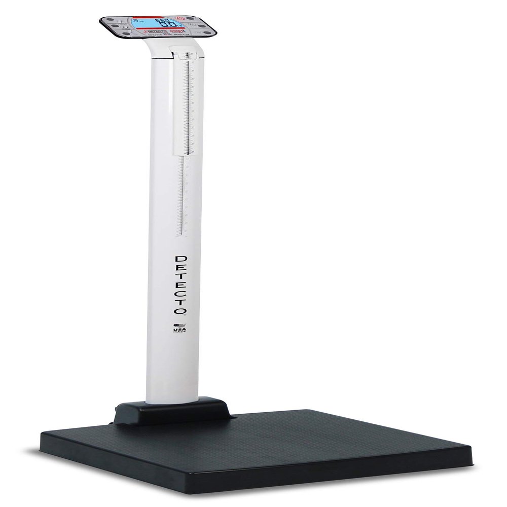 Detecto, APEX-C, Apex Digital Clinical Scale, Mechanical Height Rod, 600 lb x 0.2 lb, 300 kgx0.1 kg, BT,WiFi