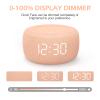 Buffbee Sound Machine & Alarm Clock 2-in-1, 0-100% Clock Face Brightness, Bottom Colored Light, Sleep Timer, Precise 30-Level Volume White Noise Machine, Digital Alarm Clocks for Bedrooms - Peach view 4