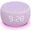 Buffbee Sound Machine & Alarm Clock 2-in-1, 0-100% Clock Face Brightness, Bottom Colored Light, Sleep Timer, Precise 30-Level Volume White Noise Machine, Digital Alarm Clocks for Bedrooms - Purple view 1