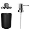 REFKIT Plastic mouthwash Cup Bathroom Set Brushing Teeth Washing Utensils Hotel Bathroom Supplies Trash can Set(Coffee) view 3