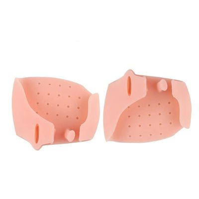 DEAVER Three-Hole Clip Front Pad, Toe Valgus Correction Splitter, Nursing Forefoot Pad,Gel Bunion Corrector Protectors Straightener Separators Spreader