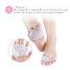 DEAVER Three-Hole Clip Front Pad, Toe Valgus Correction Splitter, Nursing Forefoot Pad,Gel Bunion Corrector Protectors Straightener Separators Spreader view 4