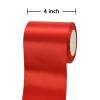 ZOOYOO 4 Inch x 24 Yards Red Thick Satin Ribbon for Making Bows, Wrapping Presents, Wedding & Christmas Decor view 2