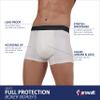 KARSWATT Reusable Absorbent Leak Proof Urinary Incontinence Underwear for Men Bladder Control Breathable Boxer Briefs 3 Pack (X-Large, White) view 4