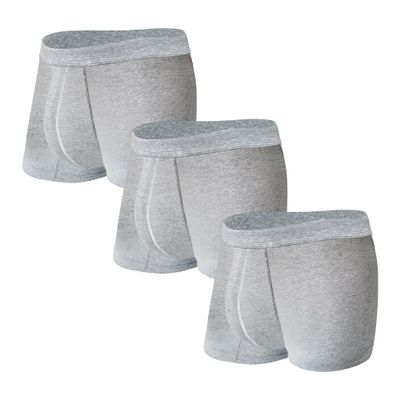 KARSWATT Washable Absorbency Urinary Incontinence Underwear for Men, Leak Proof Boxer Briefs for Bladder Leak Protection 3 Pack (4X-Large, Gray)