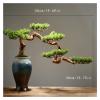 MKYOKO Artificial Bonsai Tree Artificial Bonsai Welcoming Pine Tree,15 Inches Simulation Potted Plant Decorative Bonsai, Office, Shop Decorative Giftswith Cleaning Brush Simulation Bonsai Trees view 2