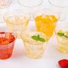 I00000 200pcs Gold Plastic Cups - 9 OZ Hard Gold Glitter Disposable Cups for Cocktail & Drinking - Premium Disposable Plastic Glasses with Gold Glitter for Fancy Wedding Cups Elegant Party Glasses view 4
