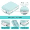 4Pcs Pill Organizer,8 Compartments Portable Pill Box,Travel Pill Box,Three Folding Design Daily Pill Organizer for Pocket Purse Medicine Vitamin Holder Container(Pink,blue) view 3