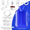 2 L Enema Bag with SwitchHot-Water Bottle5.0 ft. Long Silicone Hose ,3 Multi-Size Reusable Tips, Controlable Water Flow Valve- Coffee, Shower, Douche & Home Adult Enema KitBlue view 2