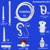 2 L Enema Bag with SwitchHot-Water Bottle5.0 ft. Long Silicone Hose ,3 Multi-Size Reusable Tips, Controlable Water Flow Valve- Coffee, Shower, Douche & Home Adult Enema KitBlue view 3