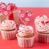 100 Pcs Edible Flowers Cake Topper Cupcake Toppers Decorations, Wafer Paper Pink Cherry Blossom Flowers for Wedding Themed Party Birthday Cake Decoration view 4