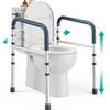 PELEGON Toilet Safety Rails (350 lb) - Adjustable Toilet Safety Frame & Rails, Toilet Safety Rail for Elderly Adults, Toilet Handles for Seniors, Toilet Bars for Elderly & Handicap view 1