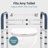PELEGON Toilet Safety Rails (350 lb) - Adjustable Toilet Safety Frame & Rails, Toilet Safety Rail for Elderly Adults, Toilet Handles for Seniors, Toilet Bars for Elderly & Handicap view 4