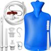 2 L Enema Bag Home Enema Kit with 3 Enema Tips,60 inch Long Silicone Hose, Controlable Water Flow Valve, Hot-Water Bottle for Colon Cleansing Enemas for Women/MenBlue view 1