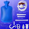 2 L Enema Bag Home Enema Kit with 3 Enema Tips,60 inch Long Silicone Hose, Controlable Water Flow Valve, Hot-Water Bottle for Colon Cleansing Enemas for Women/MenBlue view 2