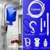 2 L Enema Bag Home Enema Kit with 3 Enema Tips,60 inch Long Silicone Hose, Controlable Water Flow Valve, Hot-Water Bottle for Colon Cleansing Enemas for Women/MenBlue view 3