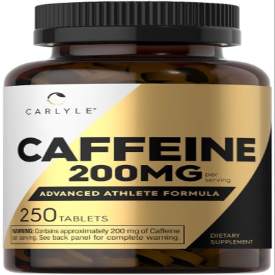 Carlyle Caffeine Pills 200mg | 250 Tablets | Advanced Athlete Formula | Vegetarian, Non-GMO & Gluten Free Supplement