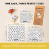 BeeWRAPZ Reusable Beeswax Wraps for Food | Eco Friendly & Organic | Vegan & Plastic-Free Food Storage | Biodegradable |Pack of 3 Beeswax Food Wraps for Wrapping Fruits & Vegetables (Grey) view 4