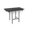 24-inch x 15-inch ADA Bariatric Folding Wall Mount Bathroom Shower Seat Bench with Legs, Matte Black Phenolic Seat view 1