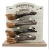 Ebros Gift Witchcraft Witches Pack of 24 Broomsticks Mini Signs Hanging Ornaments With Display Stand 'If The Broom Fits Ride It' 'Broom Parking' Frequent Flyer' 'Home Is Where You Hang Your Broom' view 1