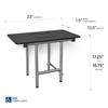 22-inch x 15-inch ADA Bariatric Folding Wall Mount Bench Shower Seat with Legs, Matte Black Phenolic Seat view 2