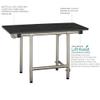 22-inch x 15-inch ADA Bariatric Folding Wall Mount Bench Shower Seat with Legs, Matte Black Phenolic Seat view 3