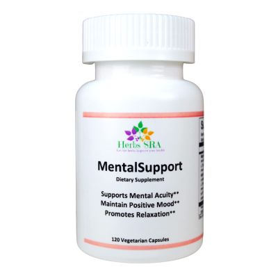 Herbs SRA Mental Support Supplement with Magnesium L-Threonate, Alpha GPC, L-Tyrosine, L-Tryptophan & 5-HTP Supports Mental Acuity, Mood & Relaxation 120 Vegetarian Capsules