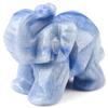 QINJIEJIE Blue Aventurine Crystals Elephant Decor Cute Desk Stones Polished Figurine Natural Gemstones Luck Decoration Home Room Office Pocket Hippie Decor Meditation Spiritual Gift for Women view 1