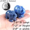 QINJIEJIE Blue Aventurine Crystals Elephant Decor Cute Desk Stones Polished Figurine Natural Gemstones Luck Decoration Home Room Office Pocket Hippie Decor Meditation Spiritual Gift for Women view 2