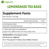 135 Lemongrass Tea Bags, 100% Natural & Pure Lemongrass leaves, Eco-Conscious Tea Bags, Lemongrass Herbal Tea. Lemongrass Leaf Tea. No Sugar, No Caffeine, No Gluten, Vegan. view 2