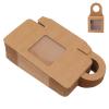 25 Count Kraft Paper Wine Bottle Box,Foldable Gift Boxes Wine Boxes,Hanger Favor Box Valentine Boxes with Hanging Hook Window Foldable Kraft Gift Boxes view 1