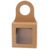 25 Count Kraft Paper Wine Bottle Box,Foldable Gift Boxes Wine Boxes,Hanger Favor Box Valentine Boxes with Hanging Hook Window Foldable Kraft Gift Boxes view 4