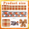 Hying 2 Rolls Fall Ribbons for Wreath Bows Wrapping Gifts, Buffalo Plaid Pumpkin Autumn Ribbon for Gift Wrapping Harvest Thanksgiving Party Decoration DIY Crafts 2.5" X 10 Yards Fall Wired Edge Ribbon view 2