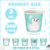 Patelai 500 Pack 3 oz Paper Cups Disposable Bathroom Small Mouthwash Animal Beverage Drinking Cups for Home, Office, Travel, Party(Bathroom Cat) view 2