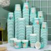 Patelai 500 Pack 3 oz Paper Cups Disposable Bathroom Small Mouthwash Animal Beverage Drinking Cups for Home, Office, Travel, Party(Bathroom Cat) view 3