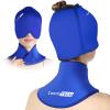ComfiTECH Cold Cap and Neck Ice Pack Wrap Gel Combo, Care Package for Head and Cervical, Blue view 1