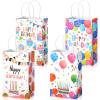 Fulmoon 36 Pcs Happy Birthday Gift Bag Bulk Happy Birthday Goodie Bags with Handle Colorful Paper Party Favor Supplies for Guests Small Return Gifts Treat Candy Wrapping Hold view 1