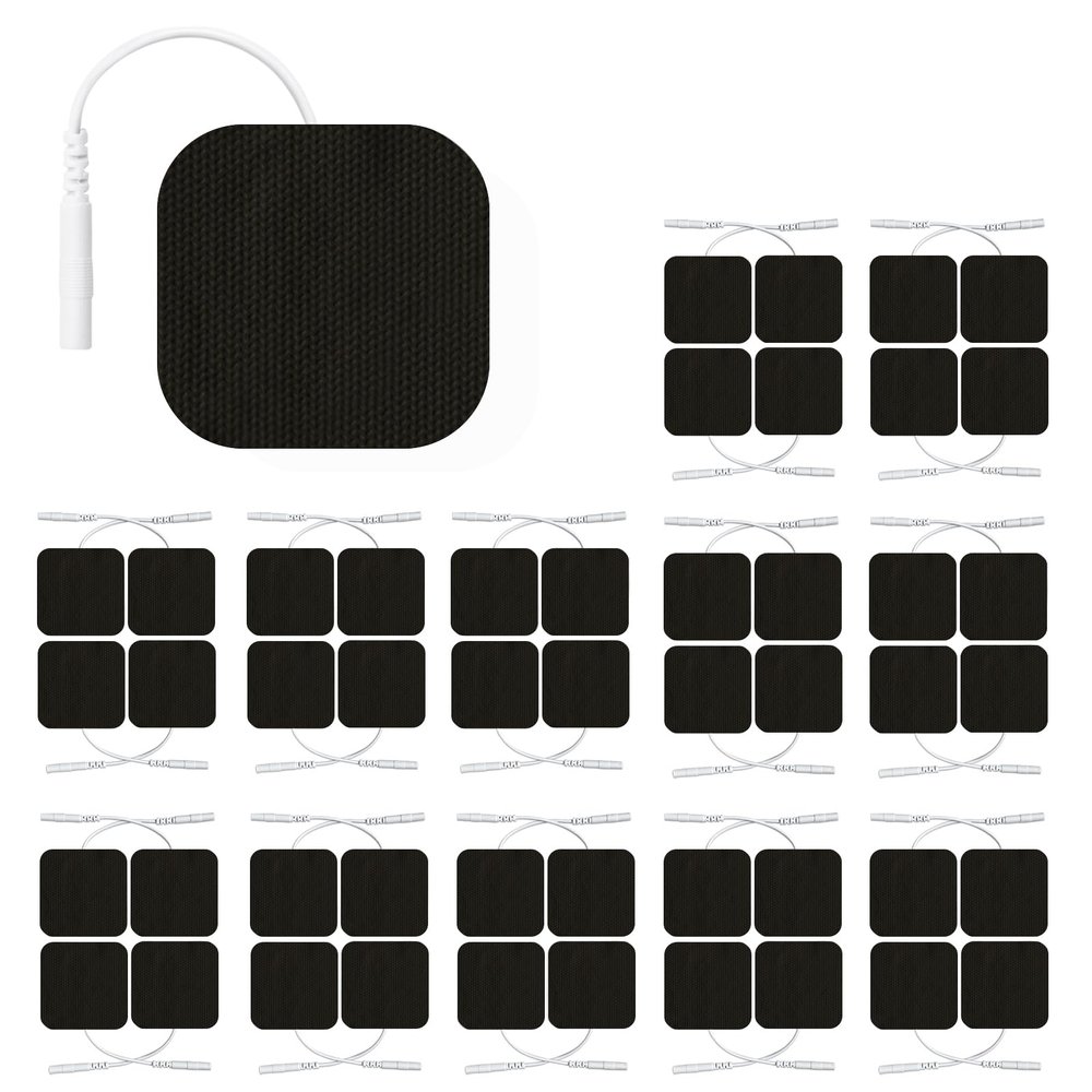 48 Pack 2" x 2" Replacement Pads Reuse More Than 45 Times, Upgraded Self-Adhesive Pads, Black