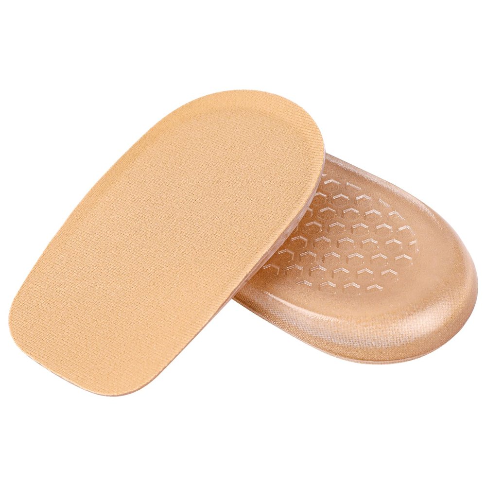 1/2 Inch Heel Lifts for Leg Length Discrepancy Gel Height Increasing Insoles Soft Shoe Lifts for Women Men Uneven Legs Comfort Half Foot Insoles for Heel Pain