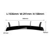 Rear Diffuser Lip Shark Fin for Benz CLA W117 CLA45 AMG 2016-2019 Black view 2