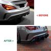 Rear Diffuser Lip Shark Fin for Benz CLA W117 CLA45 AMG 2016-2019 Black view 3