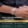 MagnetRX 3X Strength Copper Bracelet  99.9% Pure Copper Bracelets for Men with Magnets  Premium Fold-Over Clasp and Adjustable Bracelet Length with Included Sizing Tool (Legacy) view 3