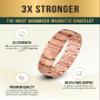 MagnetRX 3X Strength Copper Bracelet  99.9% Pure Copper Bracelets for Men with Magnets  Premium Fold-Over Clasp and Adjustable Bracelet Length with Included Sizing Tool (Legacy) view 4