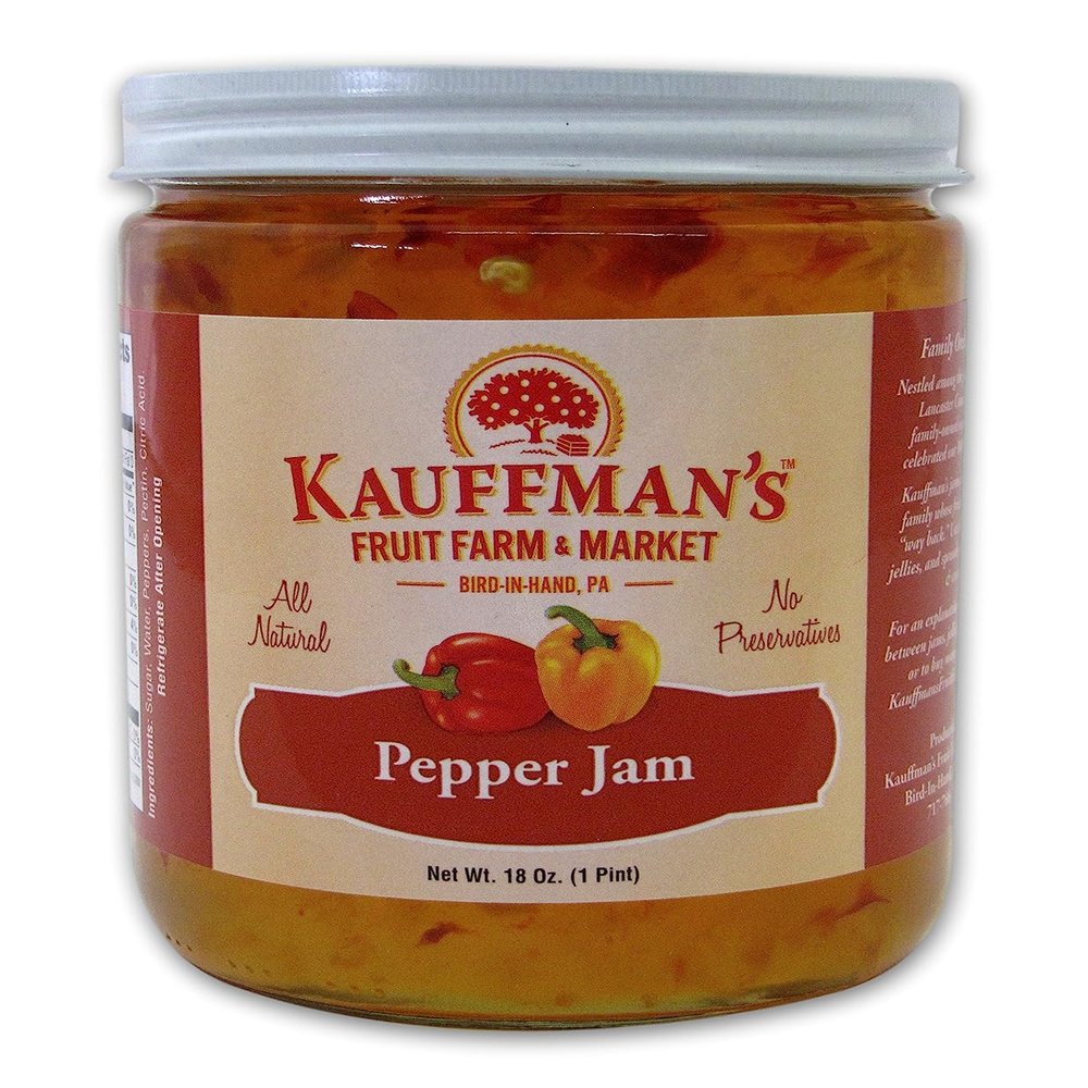 Kauffman Orchards Hot Pepper Jam, All Natural, No Preservatives, 18 Oz. (Pack of 6)