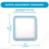 MedVance Super Absorbent Dressing, Non-Adhesive Pads for Wound Care, Pressure Ulcers & 1st/2nd Degree Burns, Superior Moisture Absorption, Box of 10 Dressings (3"x3" Bandage, 1.75"x1.75" Pad) view 3