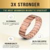 MagnetRX 3X Strength Copper Bracelet  99.9% Pure Copper Bracelets for Men with Magnets  Premium FoldOver Clasp and Adjustable Length with Included Sizing Tool (Stealth) view 4