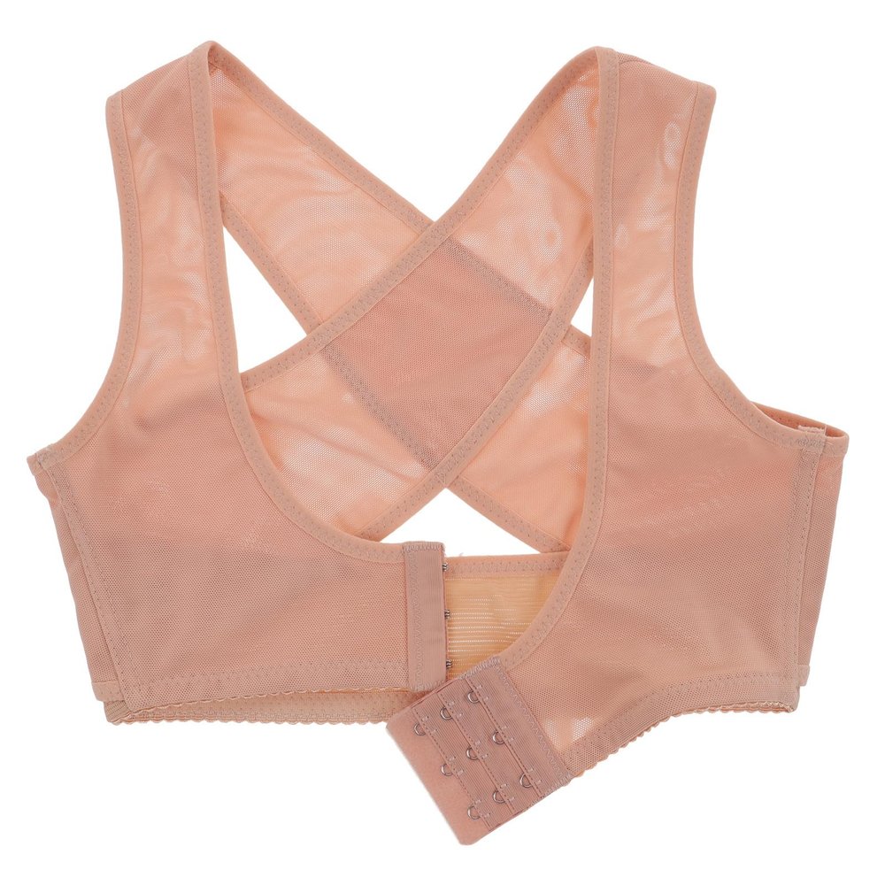 Healifty Women Posture Corrector Bra Adjustable Chest Support Brace for Hunchback Relief Shoulder Pain Reduction Size Xxl Skin Color