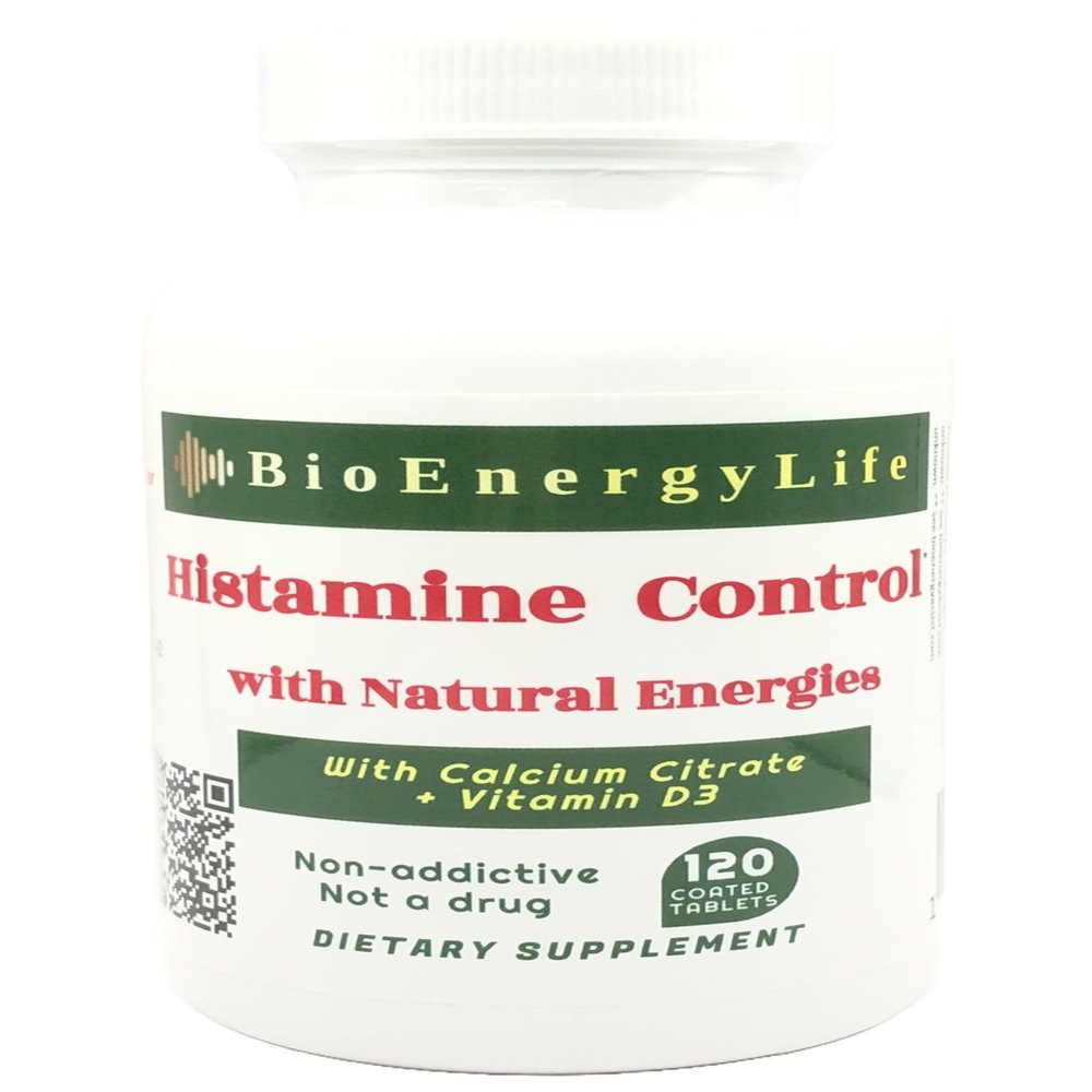 BioEnergyLife Histamine Control with Natural Energies - 120 Tablets - with Natural Frequencies of HNMT and DAO enzymes to Help Control Histamine Levels